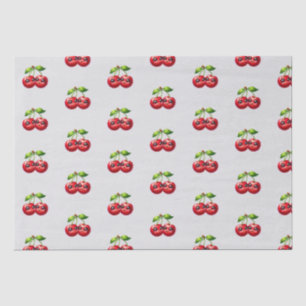 Cherries with smiley faces tissue paper