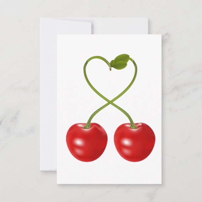 Cherries With Stems Invitations (Front)
