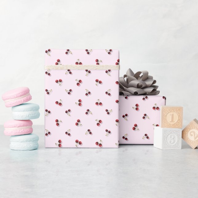 Cherries Wrapping Paper (Baby Shower)