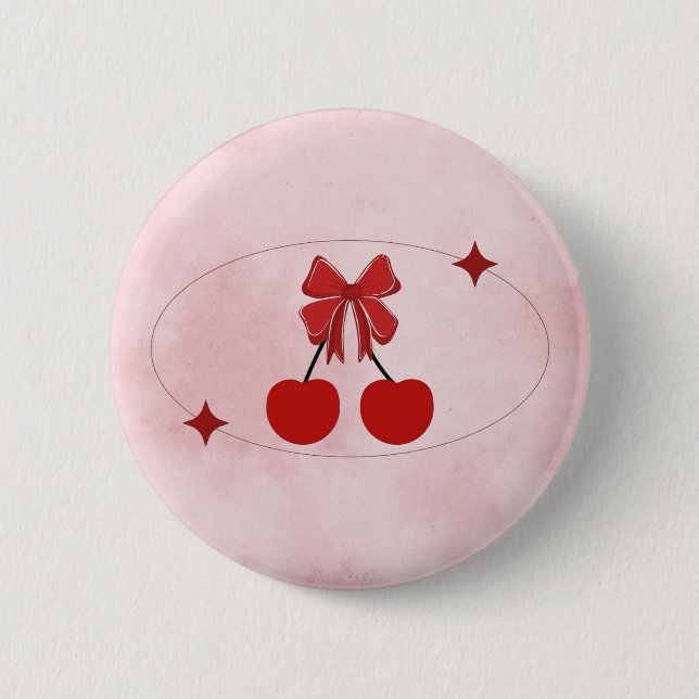 Cherry 2 Inch Round Button (Front)