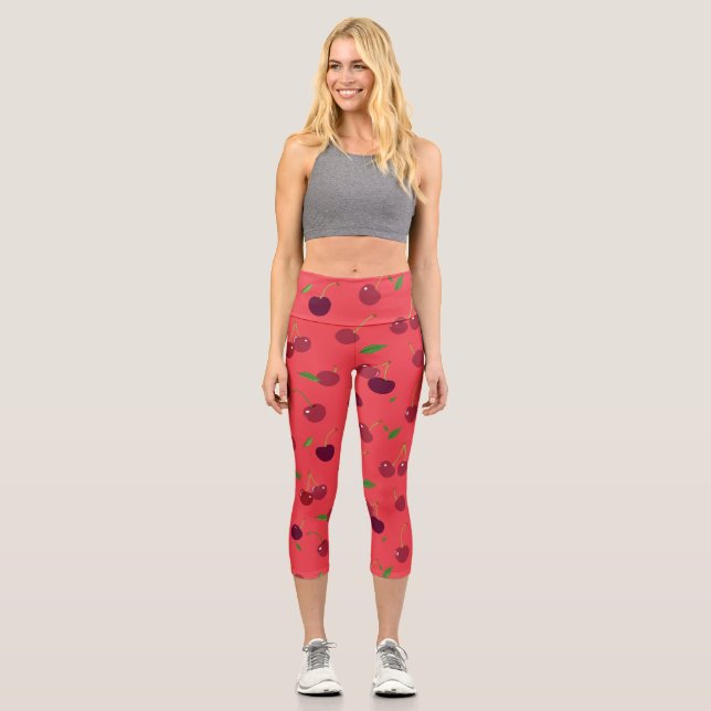 Cherry 5 capri leggings (Front)