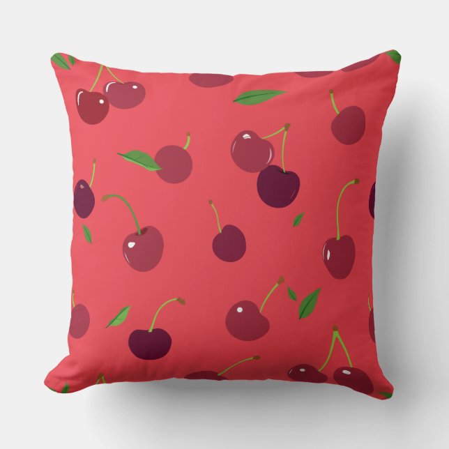 Cherry 5 throw pillow (Front)