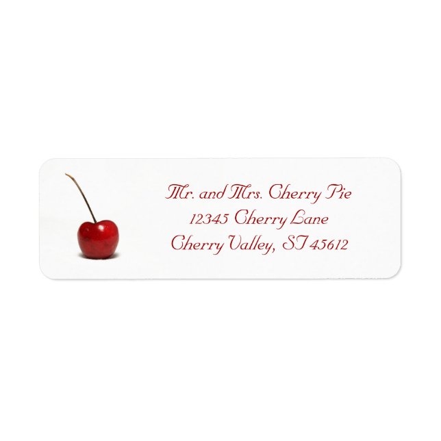 Cherry Address Label (Front)