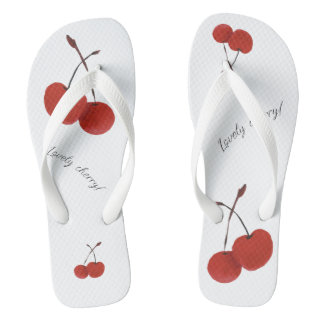 Cherry Adult Flip Flops, Wide Straps Flops