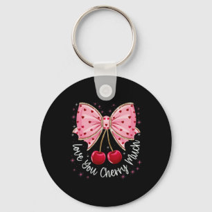 Cherry And Bows Cute Cherry Love You Cherry Much V Keychain