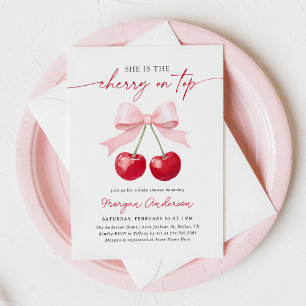 Cherry Baby Shower Invitation