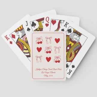 Cherry Bachelorette Party Game Playing Card Favour