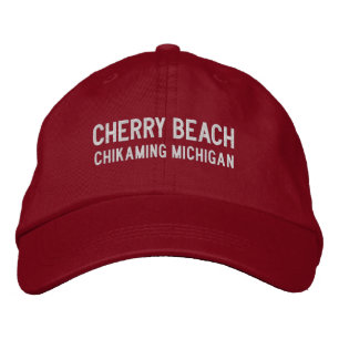 Cherry Beach Michigan Embroidered Baseball Hat