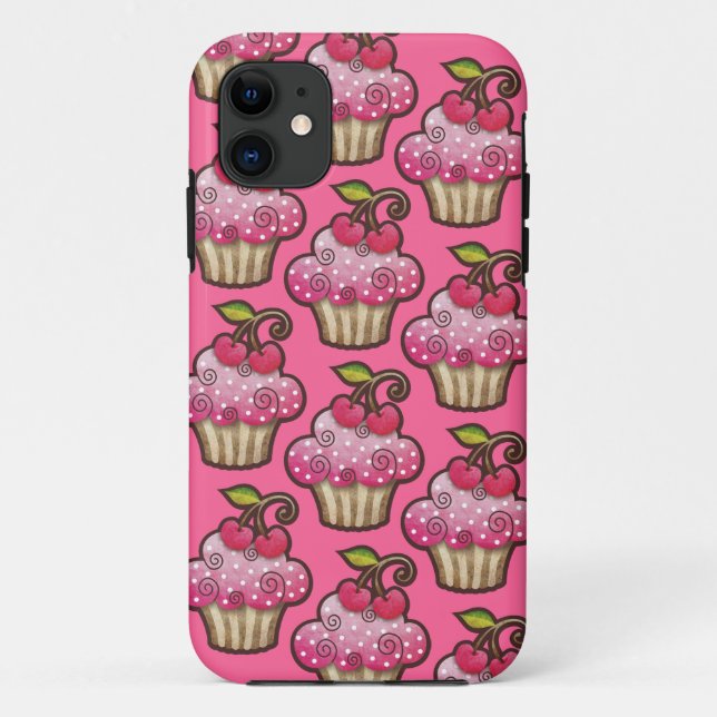 Cherry Berry Cupcake iPhone 5 Case-Mate Case (Back)