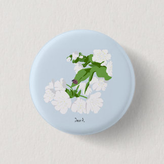Cherry bkossom 1 inch round button