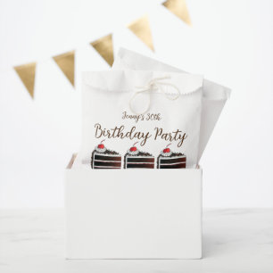 Cherry Black Forest Cake Slice Birthday Party Food Favour Bag