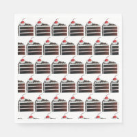 Cherry Black Forest Cake Slice Birthday Party Food