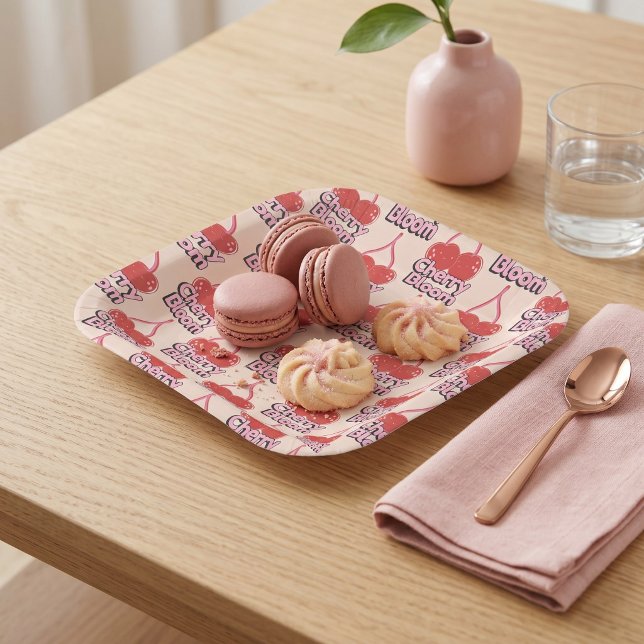 Cherry Bloom Paper Plate (Creator Uploaded)