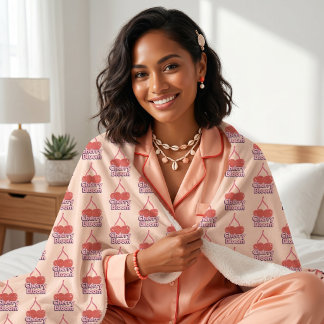 Cherry Bloom Sherpa Blanket