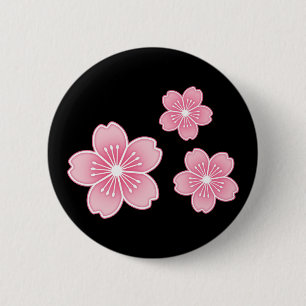 Cherry Blossom 2 Inch Round Button