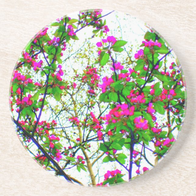 'Cherry Blossom Abstract' Coaster (Front)