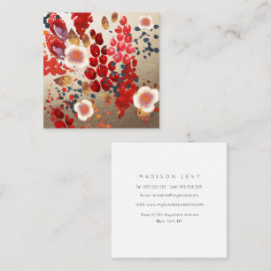 Cherry Blossom Abstract Japanese Floral Designer Appointment Card