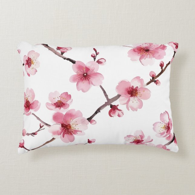 Cherry Blossom Accent Pillow (Front)