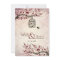 Cherry Blossom and love birds wedding invite