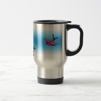 Cherry Blossom and Swallow Travel Mig Mug