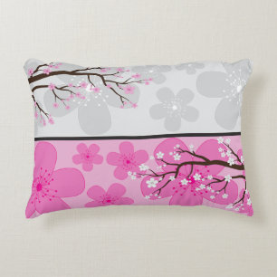 Cherry Blossom Banners Accent Pillow