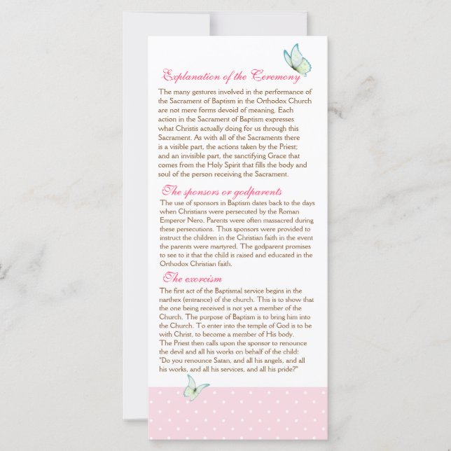 Cherry Blossom Baptism Program 2/5 (Front)