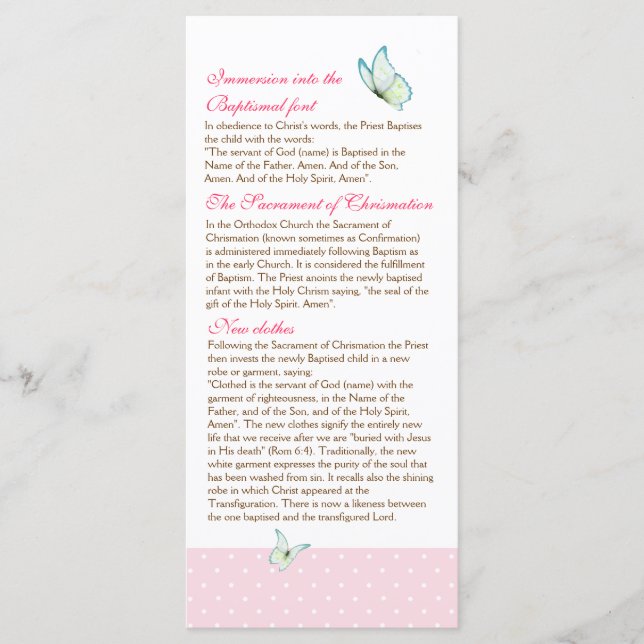 Cherry Blossom Baptism Program 4/5 (Front)