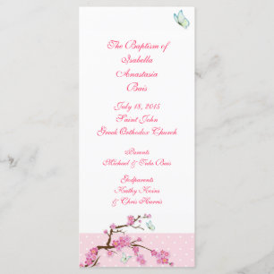 Cherry Blossom Baptismal Program 1/5