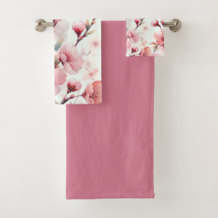 Cherry Blossom Bath Towel Set