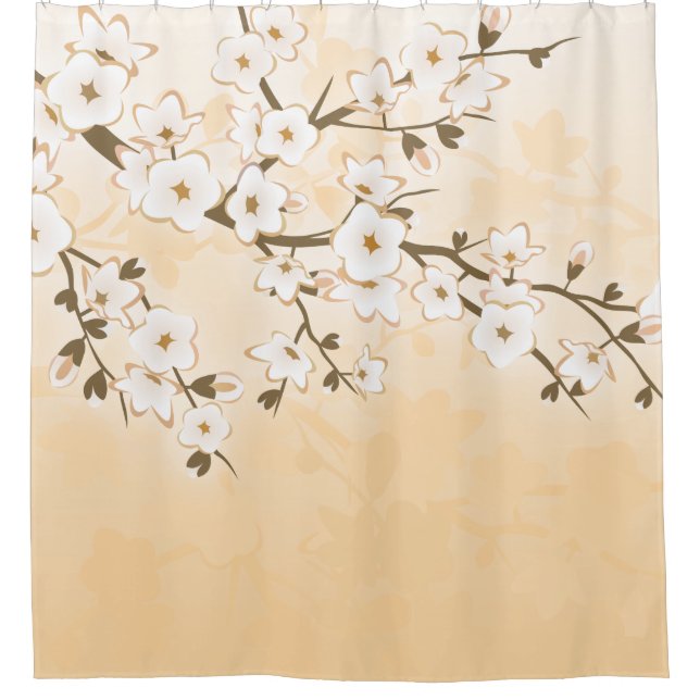 Cherry Blossom Beige Cream Asia Floral (Front)