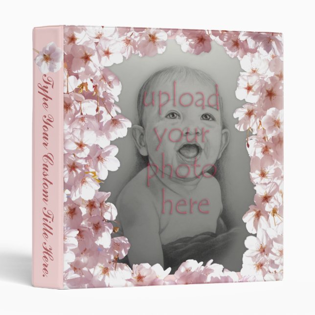 Cherry Blossom Binder Personalized Photo Album (Front/Spine)