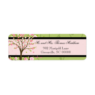 Cherry Blossom Birds Personalized Address Labels