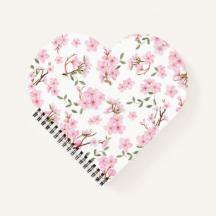Cherry Blossom Bloom Heart Notebook