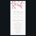 Cherry Blossom Bloom | Wedding Program<br><div class="desc">Add your details to create a unique and classy yet modern wedding program card in a Japanese style cherry blossom theme.
All elements of this item are adjustable by using the customization function.  Enjoy creating and making it your own.</div>