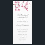 Cherry Blossom Bloom | Wedding Program<br><div class="desc">Add your details to create a unique and classy yet modern wedding program card in a Japanese style cherry blossom theme.
All elements of this item are adjustable by using the customization function.  Enjoy creating and making it your own.</div>