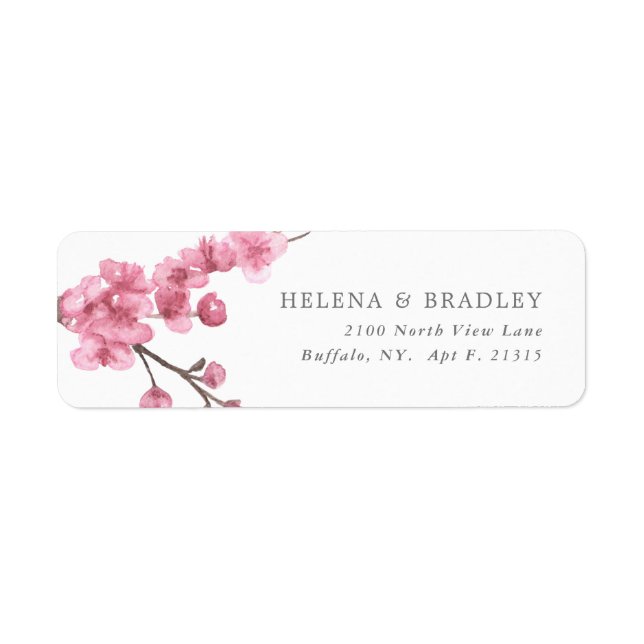 Cherry Blossom Bloom | Wedding Return Address (Front)