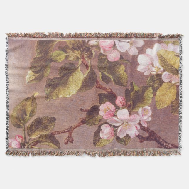 Cherry Blossom Branch  Throw Blanket (Front)