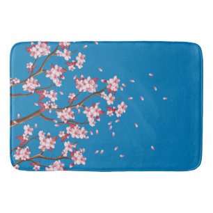 Cherry Blossom Branches Custom Bath Mat