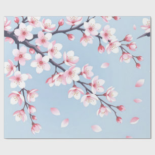 Cherry Blossom Branches Serene Pattern Wrapping Paper