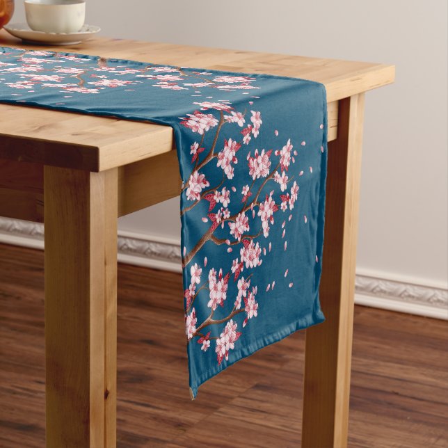 Cherry Blossom Branches Short Table Runner (In Situ)