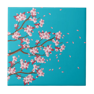 Cherry Blossom Branches Tile