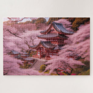 Cherry Blossom - Breathtaking Scenic Landscape Jigsaw Puzzle