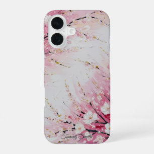 Cherry Blossom Breeze Abstract iPhone 16 Case