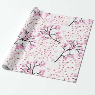 Cherry Blossom Breeze Wrapping Paper