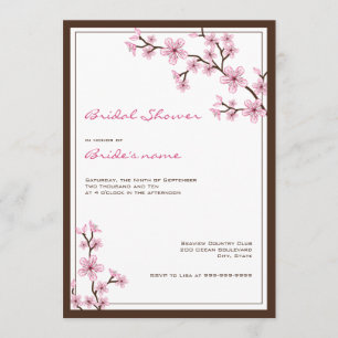 Cherry Blossom Bridal Shower Invitations