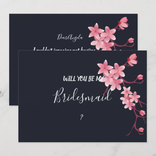 Cherry Blossom  Bridesmaid Invitation