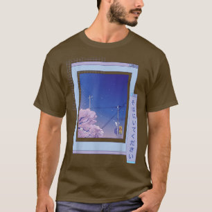 Cherry Blossom Browser Sakura Cute Anime Vaporwave T-Shirt