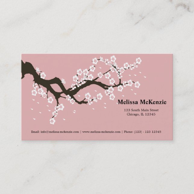 Cherry Blossom Business Card (Front)