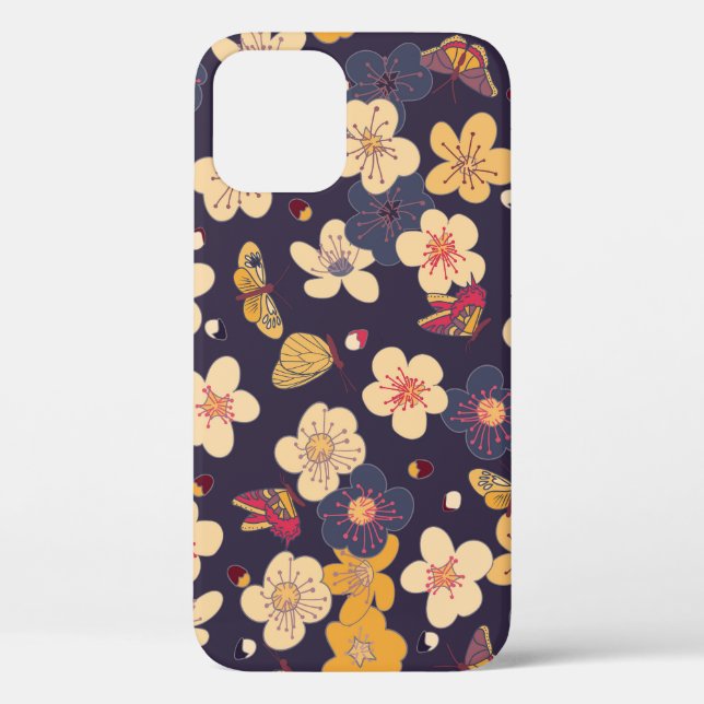 Cherry Blossom Butterfly Asian Print Case-Mate iPhone Case (Back)