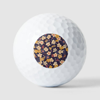 Cherry Blossom Butterfly Asian Print Golf Balls